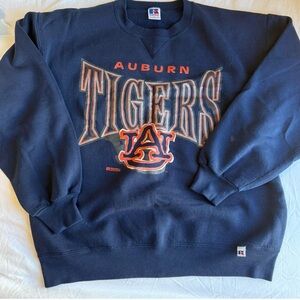 Russell Athletic Navy Auburn Tigers Crewneck Sweater